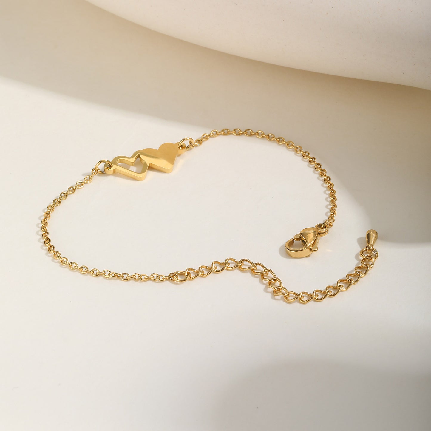 Goudkleurige Hart Armband