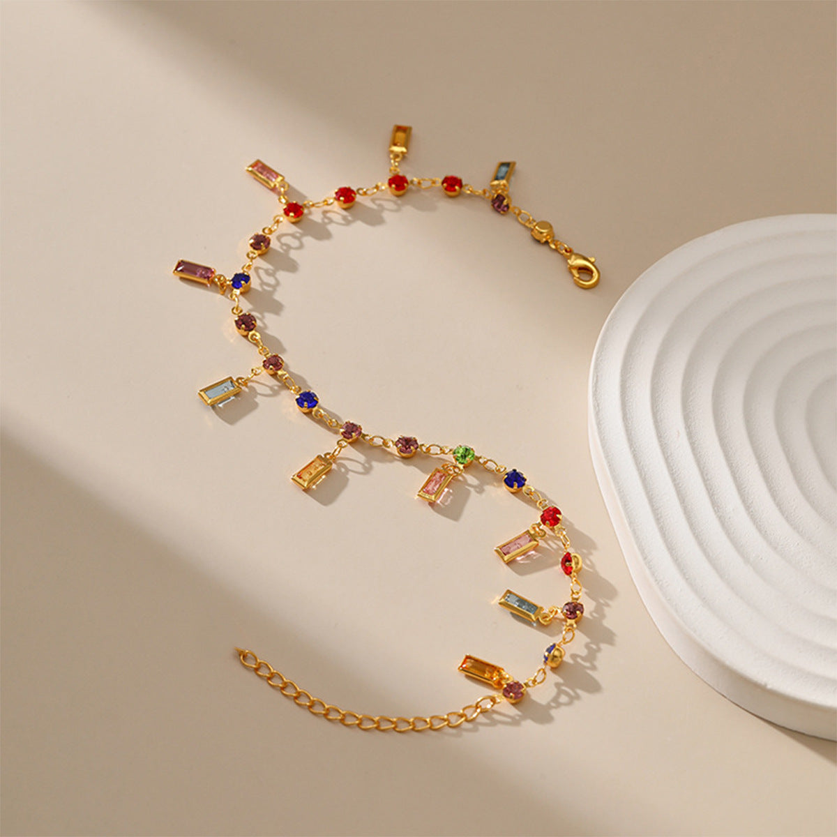 Goudkleurige Retro Enkelketting